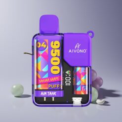 Philippines Wholesaler Aivono AIM-TANK 9500 Puffs 18ml LCD 650mAh Sakura Grape