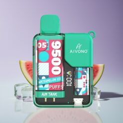 Philippines Wholesaler Aivono Aim Tank 9500 Puffs 18ml 650mAh LCD Watermelon Ice