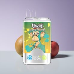 Philippines Wholesaler Uwin Crystal Twins 40000 Puffs 32ml Rechargeable Mesh 0.6 Ohm Kiwi Passion Fruit Guava Two Apple