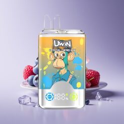 Philippines Wholesaler Uwin Crystal Twins 40000 Puffs Dual Flavor Mesh 850mAh Type-C Blueberry Raspberry Cherry Ice